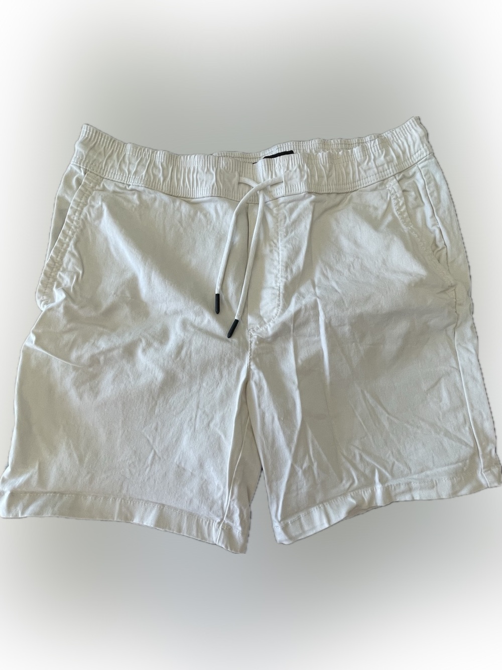 Zara Men's White Drawstring Athletic Shorts